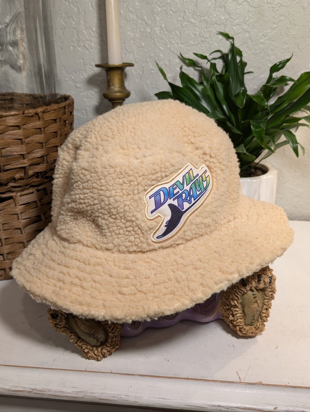 2024 MLB Tampa Bay Rays Sherpa Bucket Hat T Pain Concert.